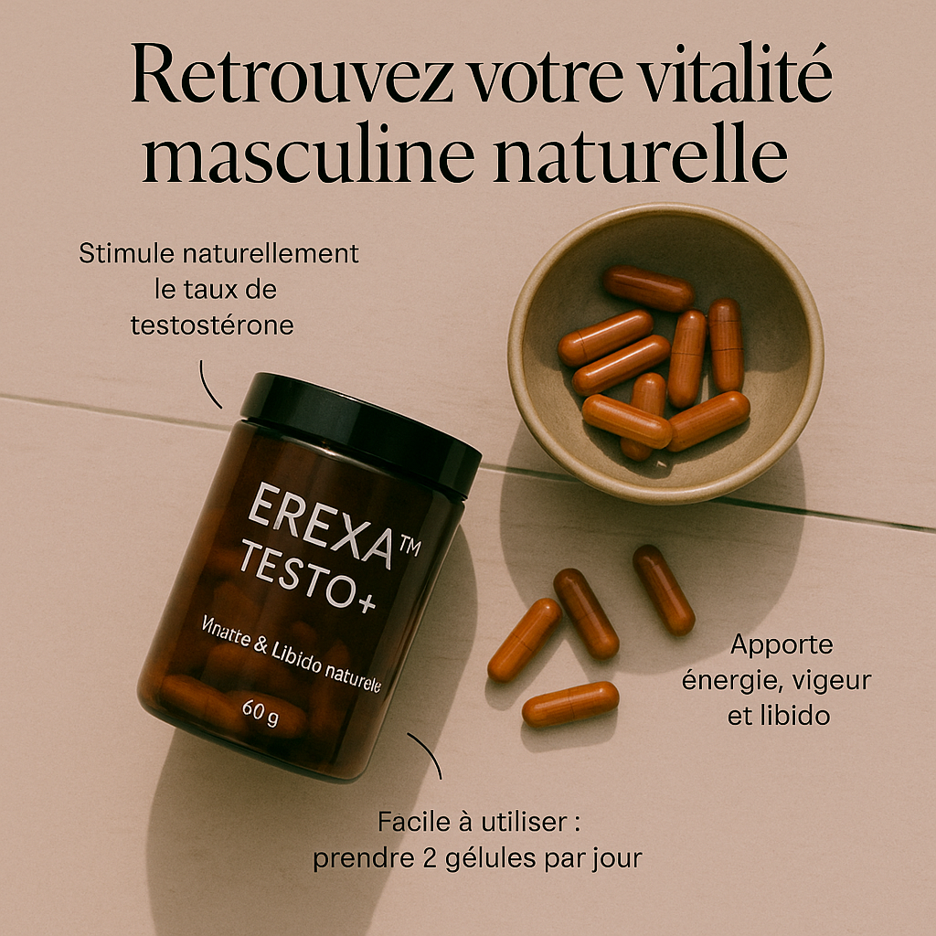 EREXA™ TESTO+ – Vitalité & Libido naturelle